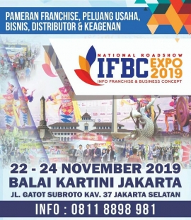 Jakarta Expo Franchise IFBC 2019 "Gelora Wirausaha Nasinonal"