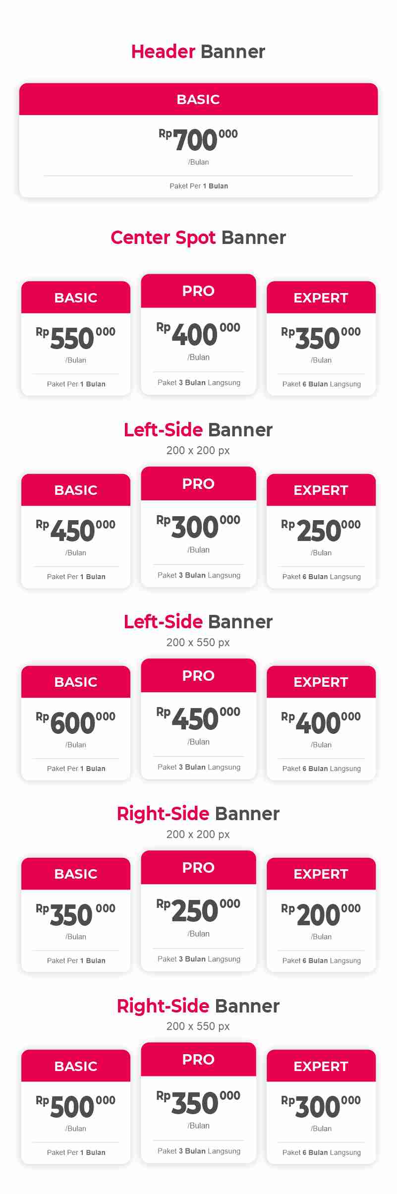 daftar harga paket iklan waralabakan