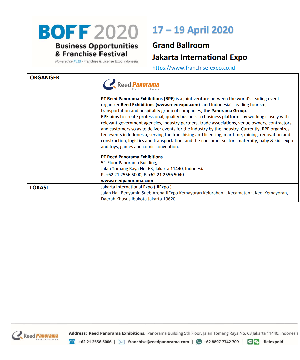 pameran franchise 2020