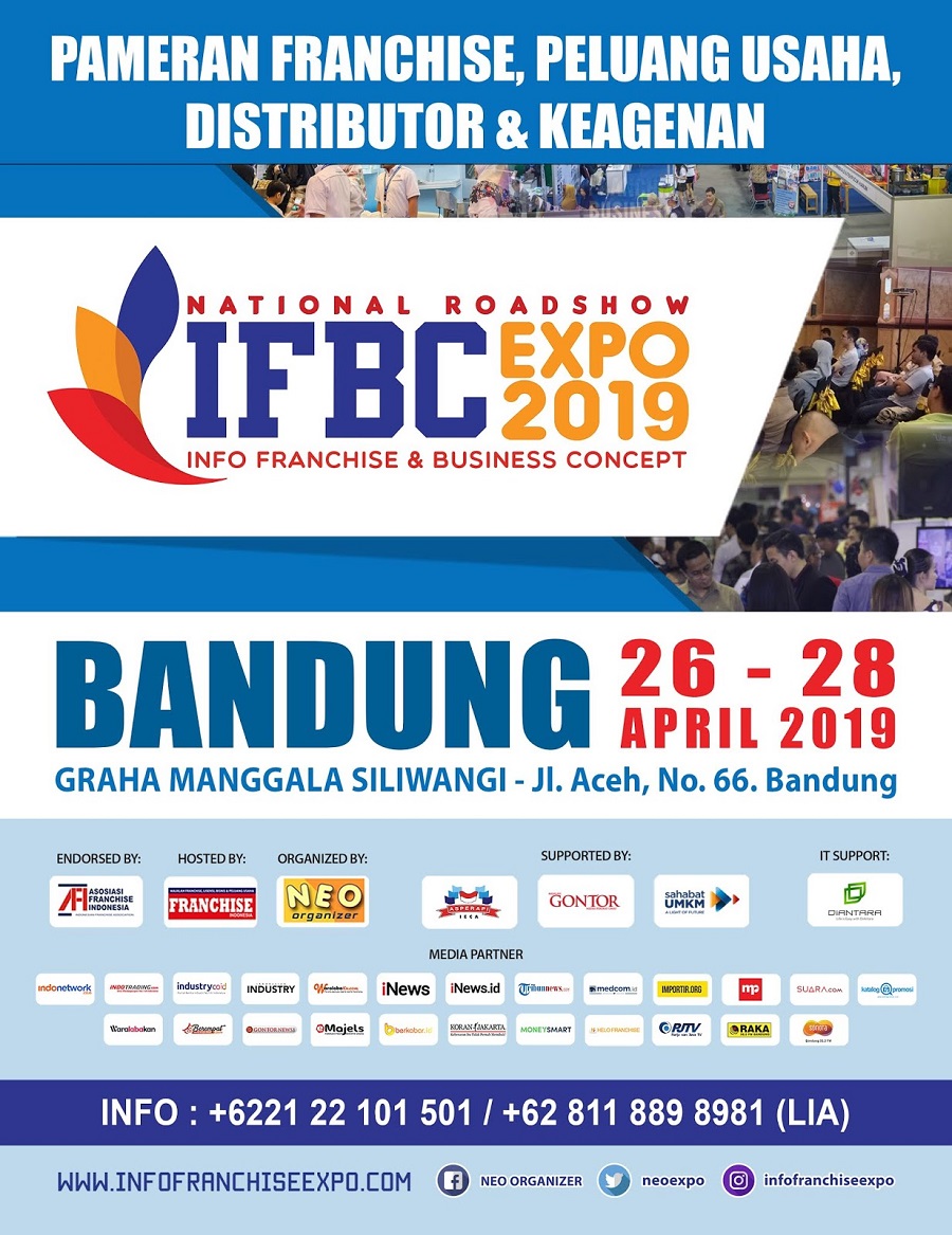 poster pameran franchise expo IFBC bandung 2019