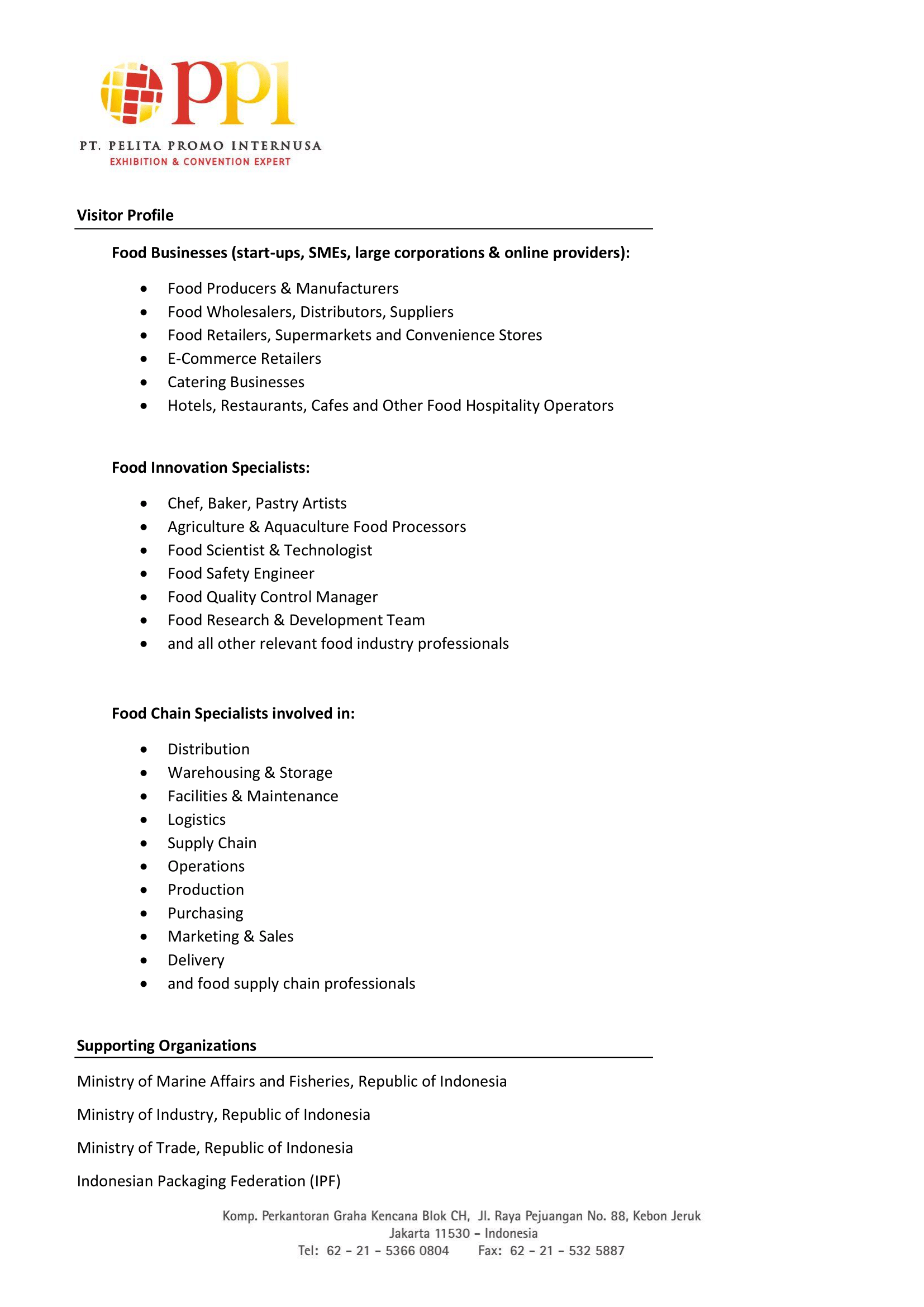 pameran Foodpro Indonesia 2019 2