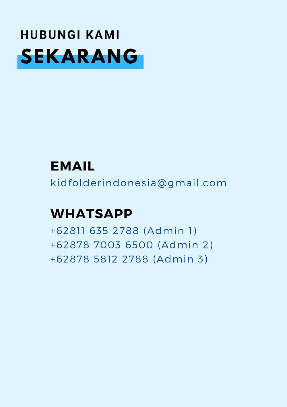 kontak cs kidfolder usaha baju anak