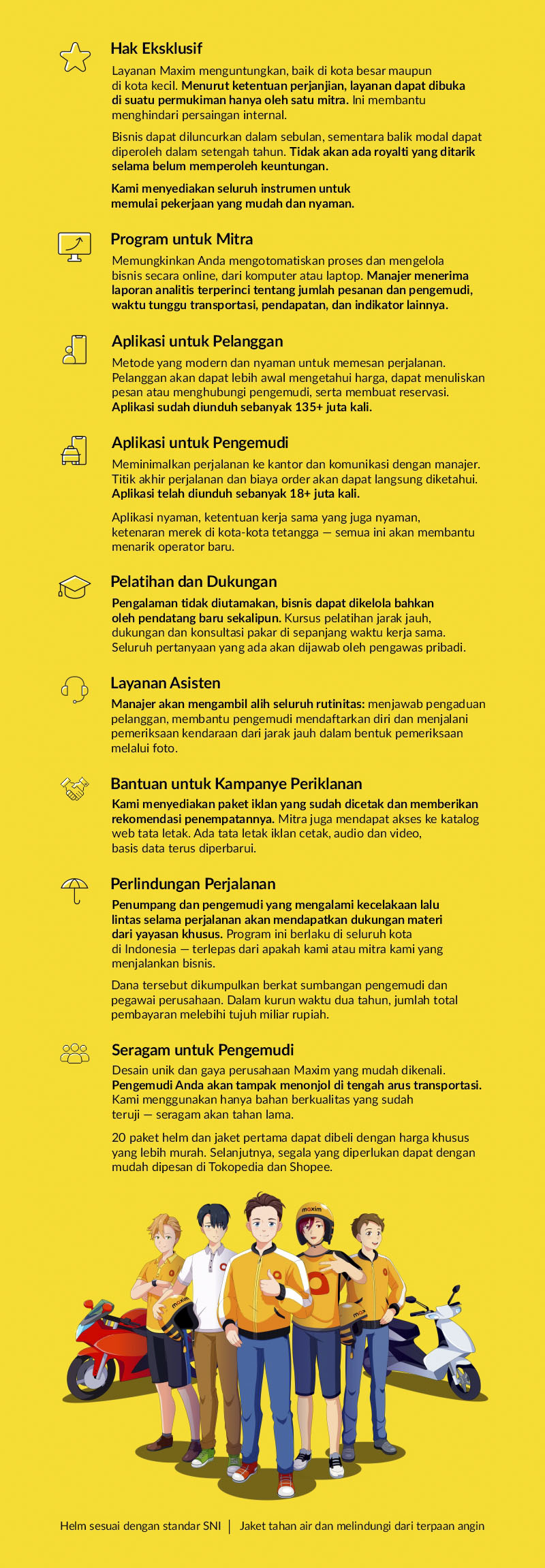 kemudahan join maxim