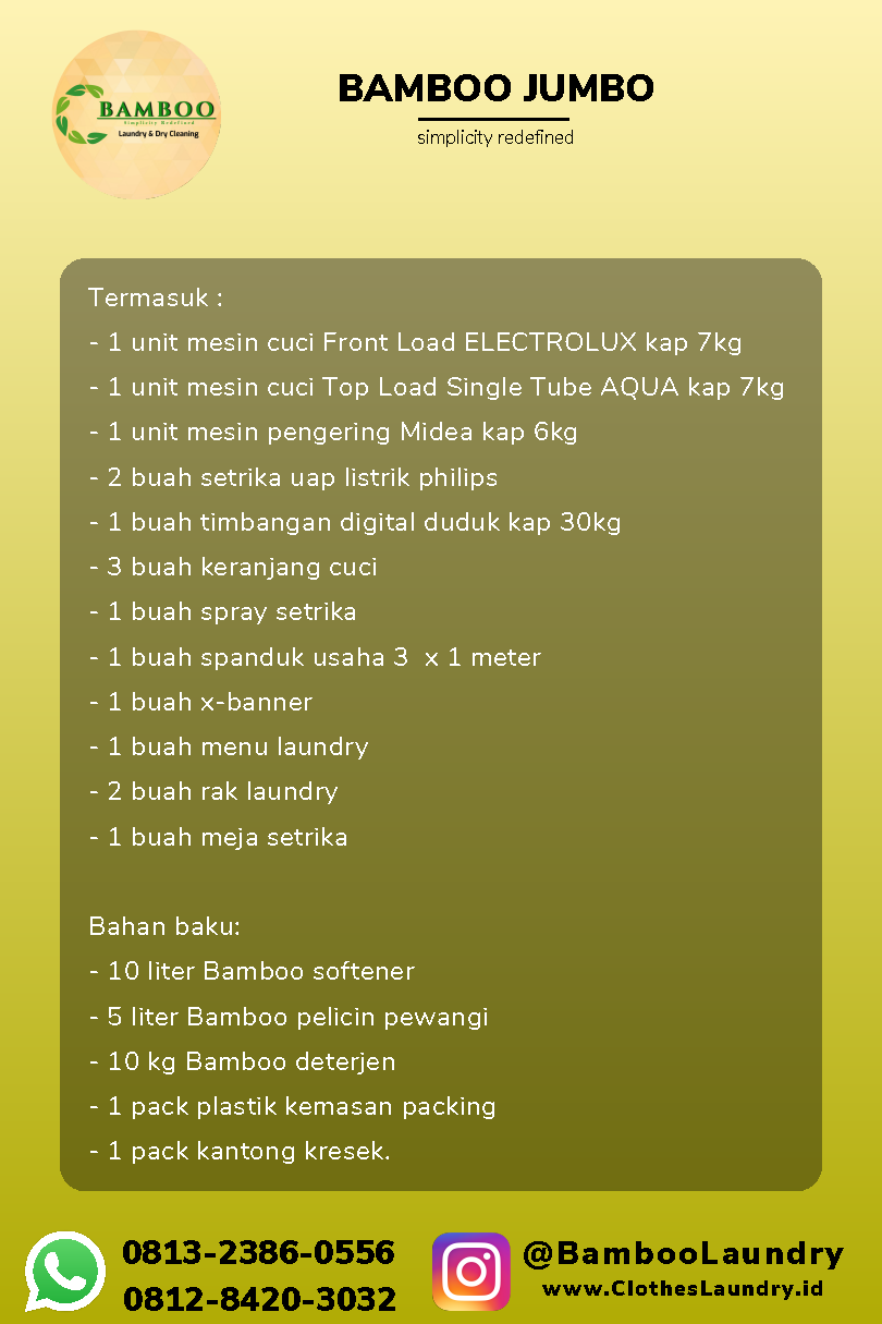 Bamboo paket jumbo bisnis laundry 6