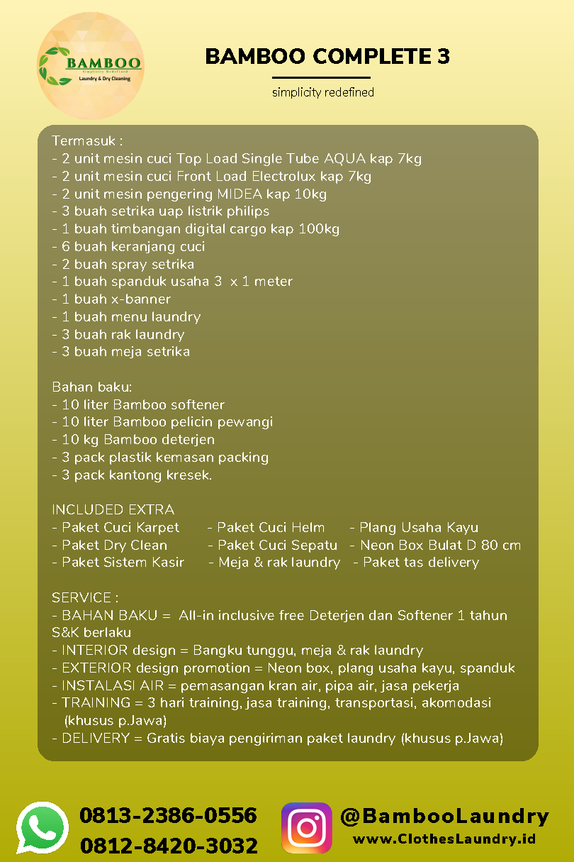 Bamboo paket lengkap usaha laundry 9