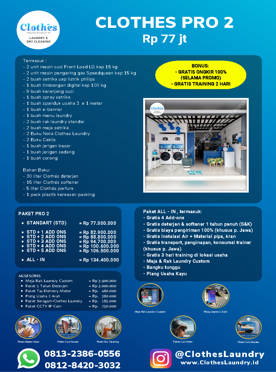 Clothes paket komplit bisnis laundry pro 5