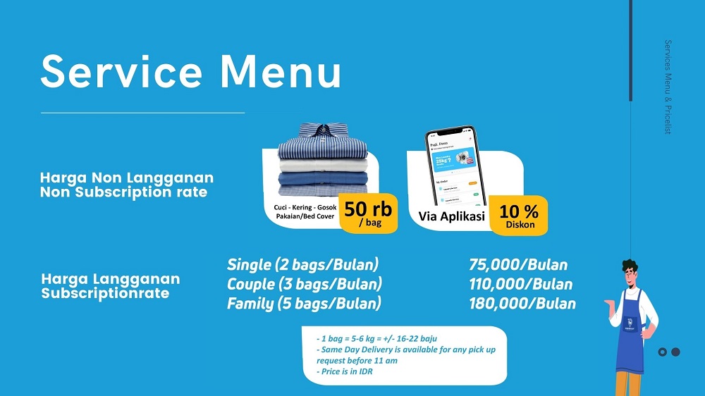 servis menu laundry sebersih