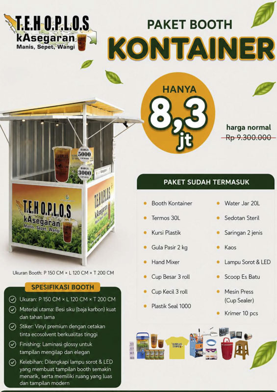 Teh Oplos Kasegaran Harga
