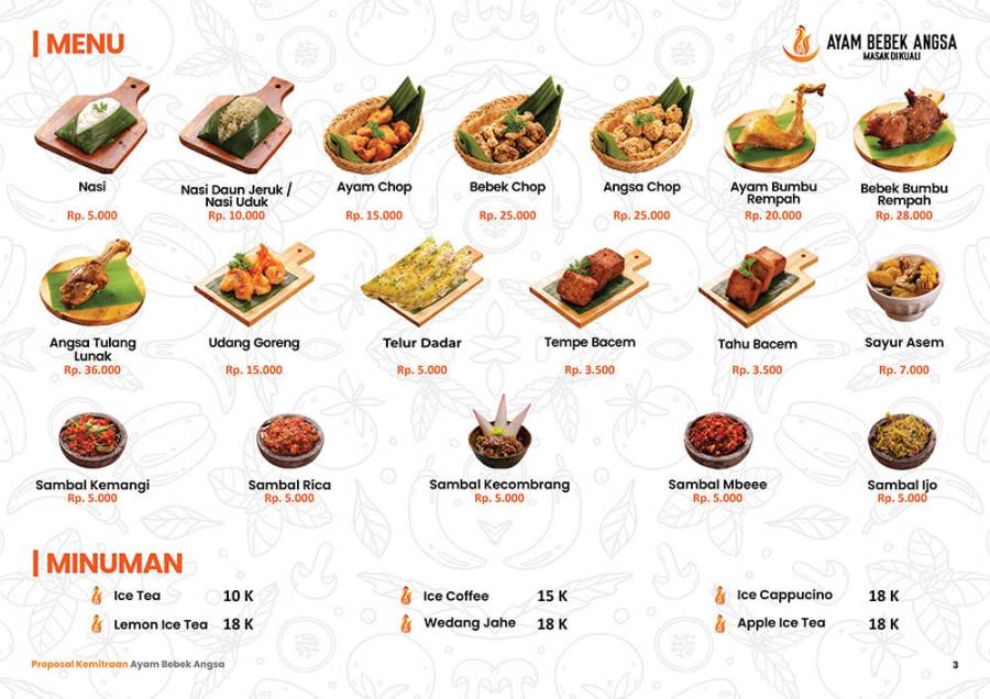 menu special ayam bebek angsa