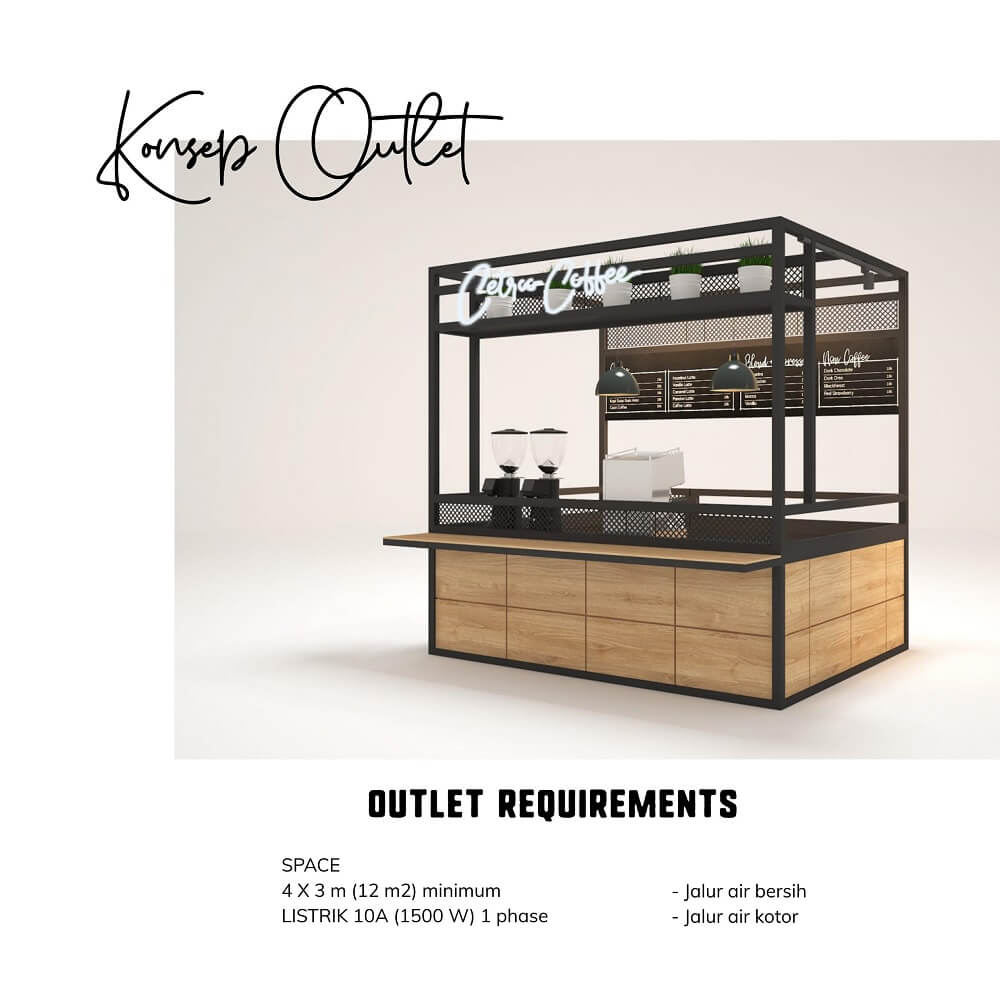 foto outlet franchise kopi susu kekinian