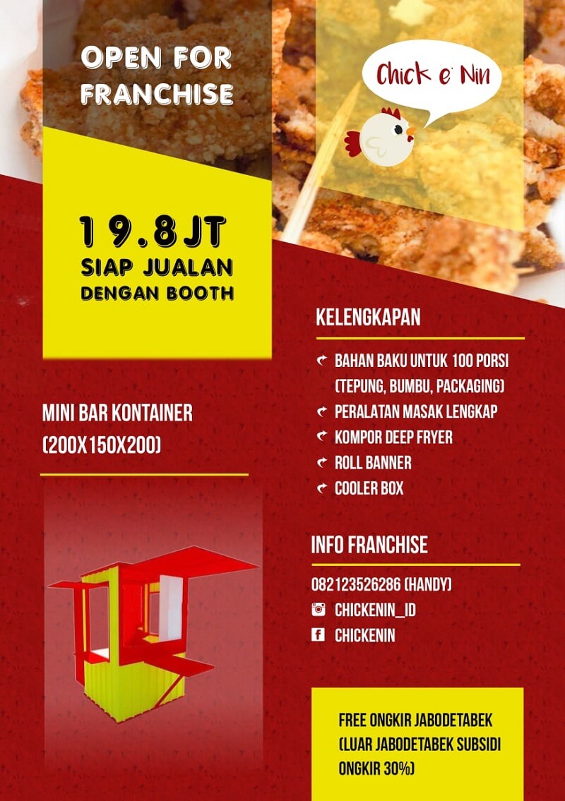 harga franchise shihlin chickenin