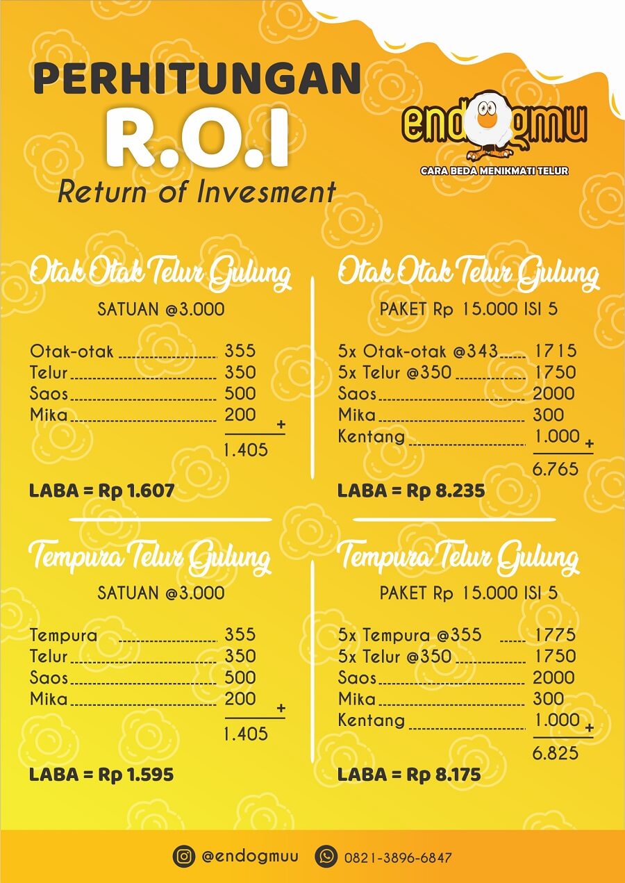 perhitungan keuntungan endogmu