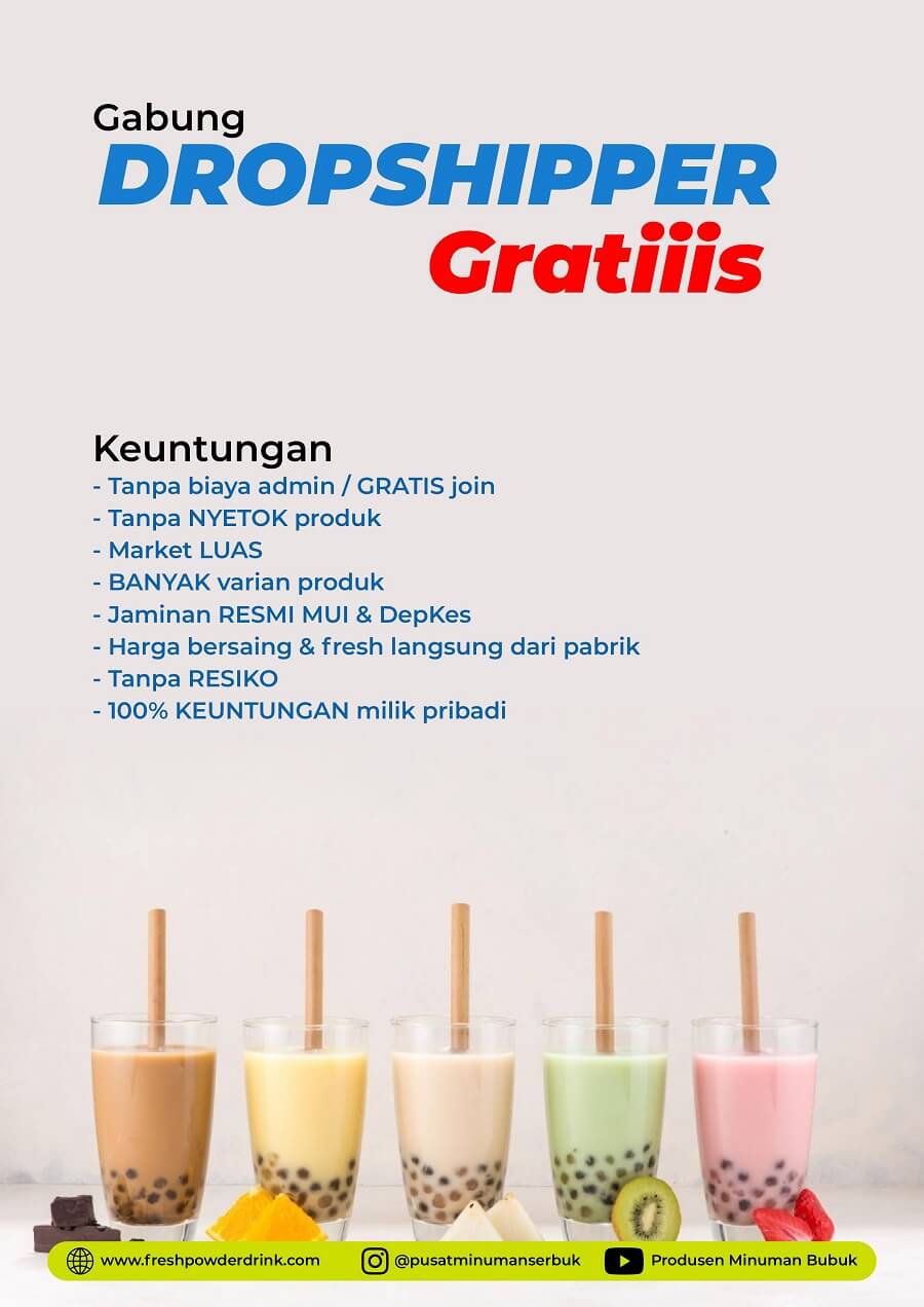 usaha tanpa modal dropshipper bubuk minuman
