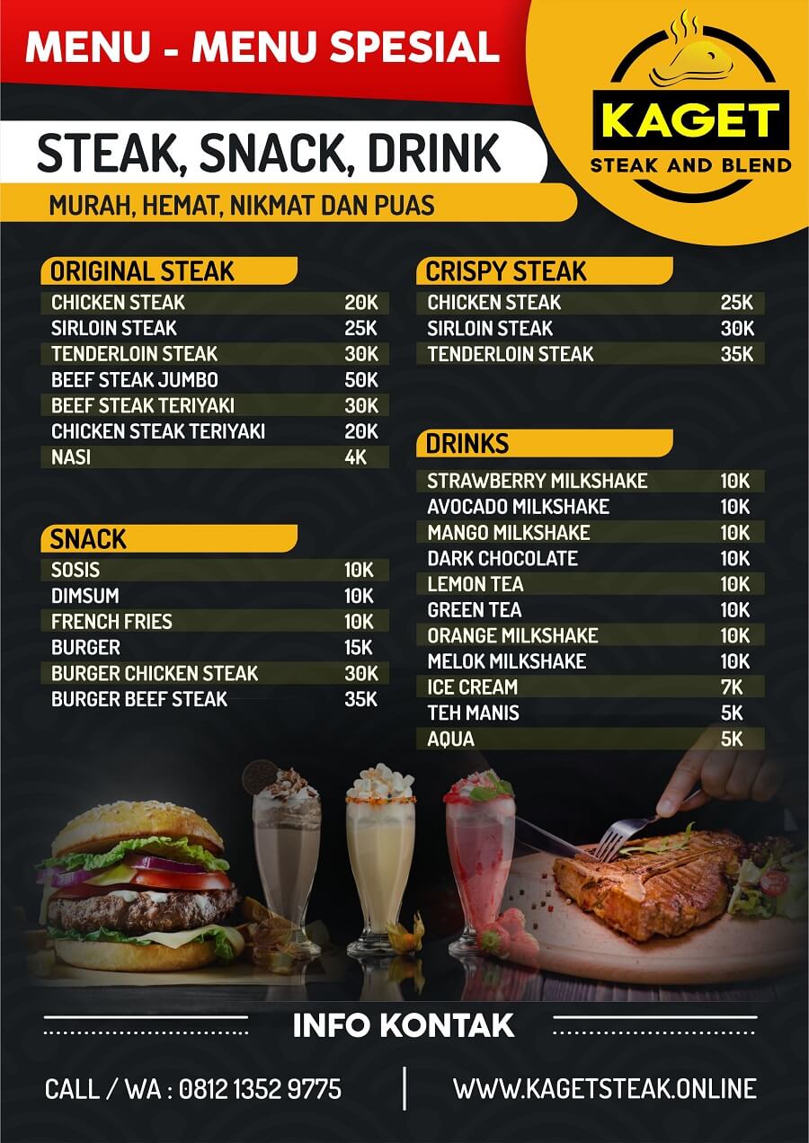 brosur menu kaget steak