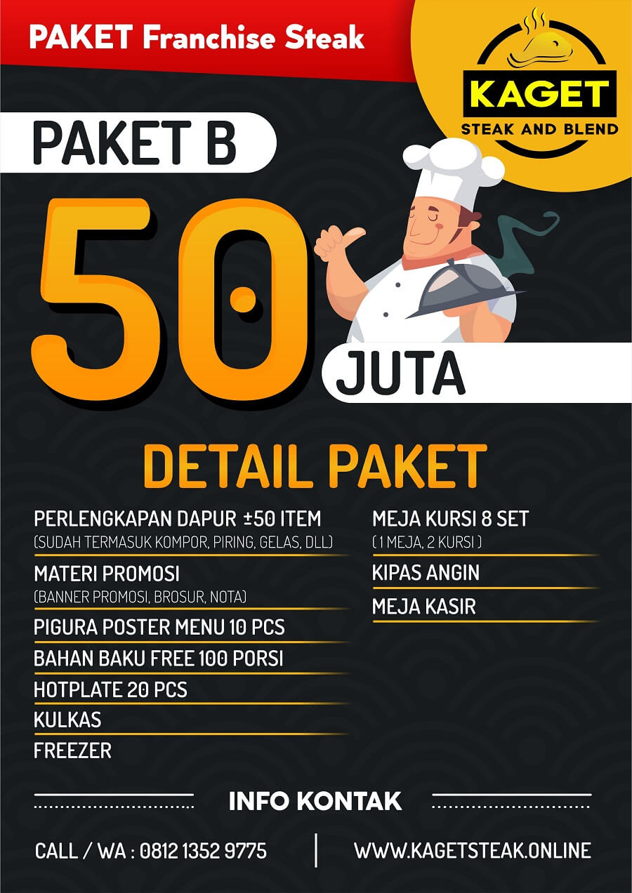 brosur paket waralaba restoran 50 jutaan