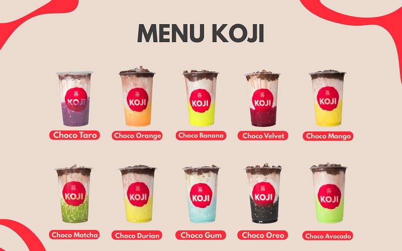menu koji choco