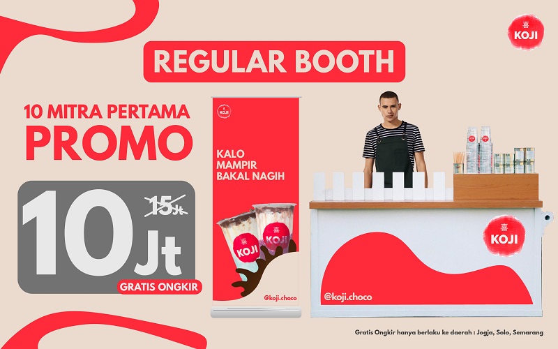 harga booth franchise coklat koji