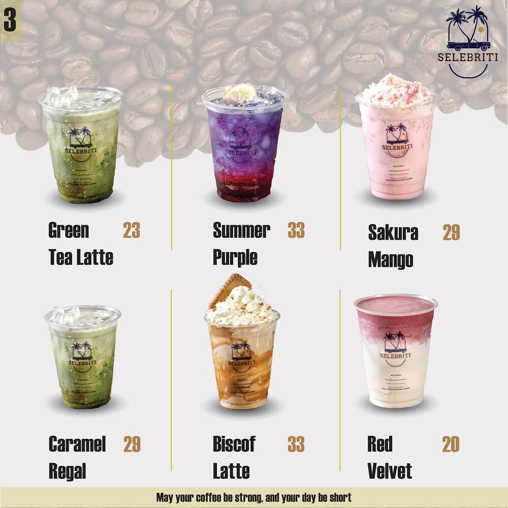 harga menu kopi selebriti