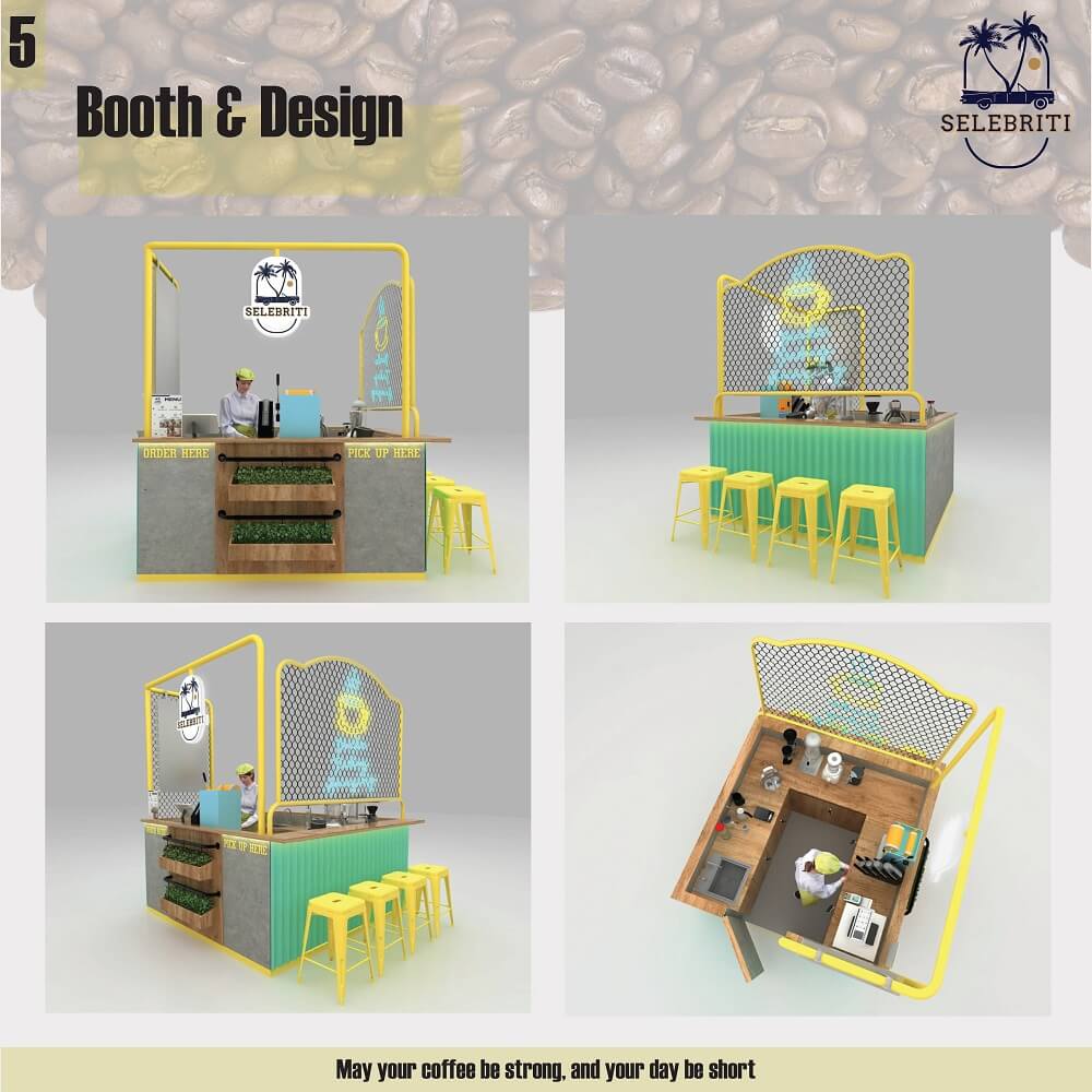 konsep outlet franchise kopi selebriti