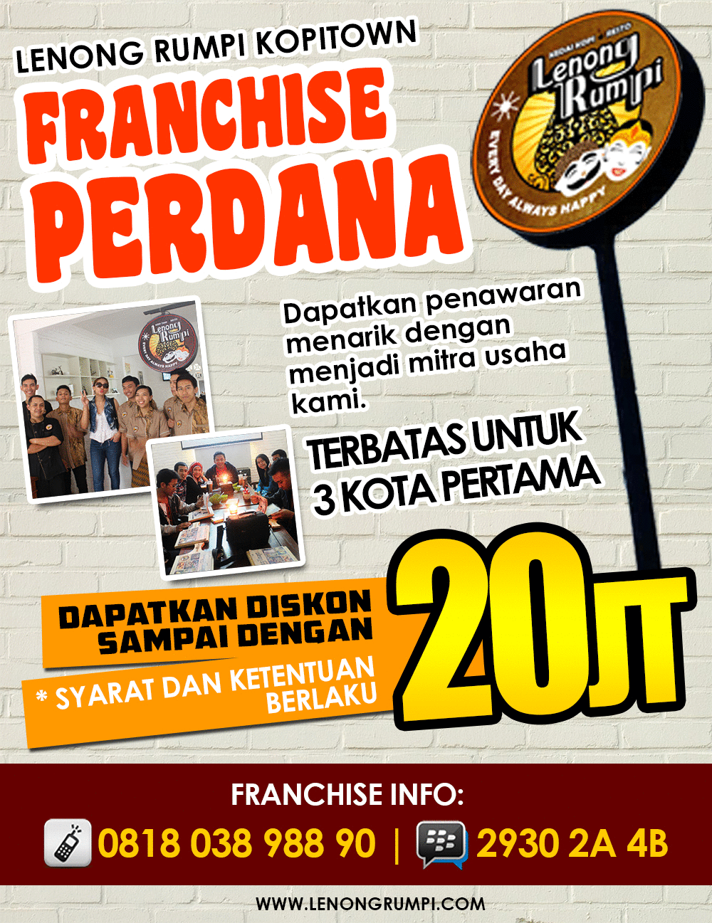 4 peluang usaha franchise resto lenong rumpi kopi tiam