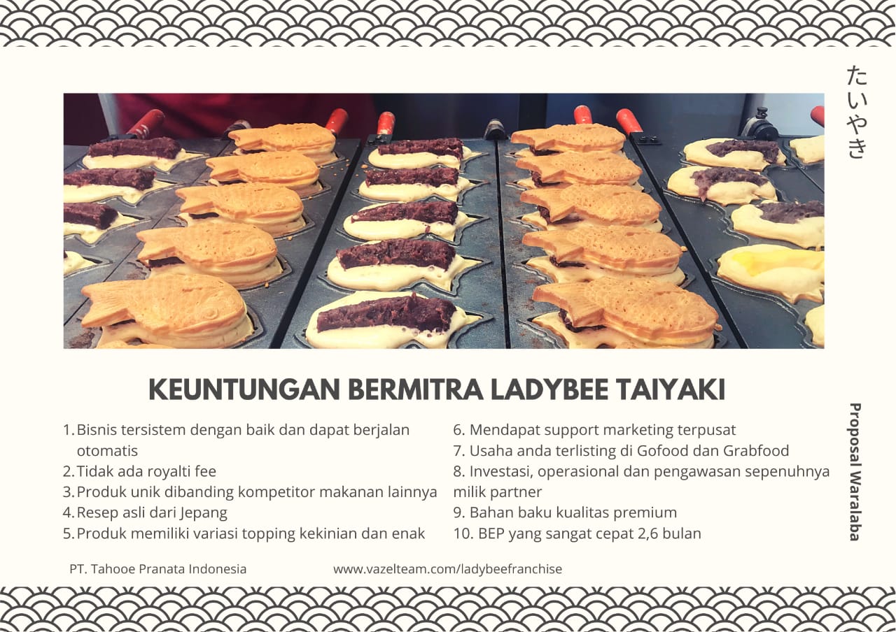 keuntungan waralaba jajanan jepang