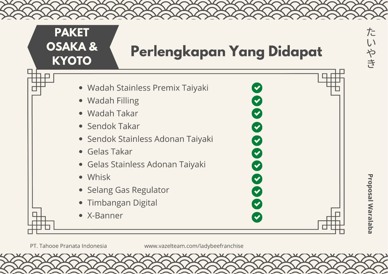 perlengkapan paket osaka-tokyo