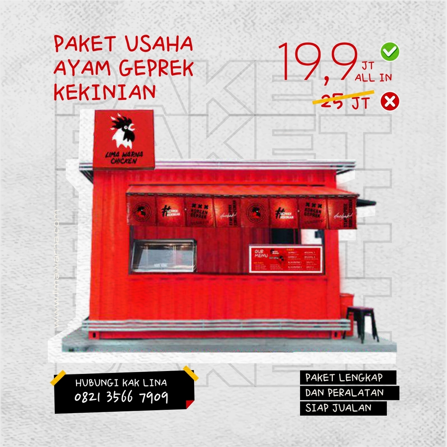 paket usaha ayam geprek korea