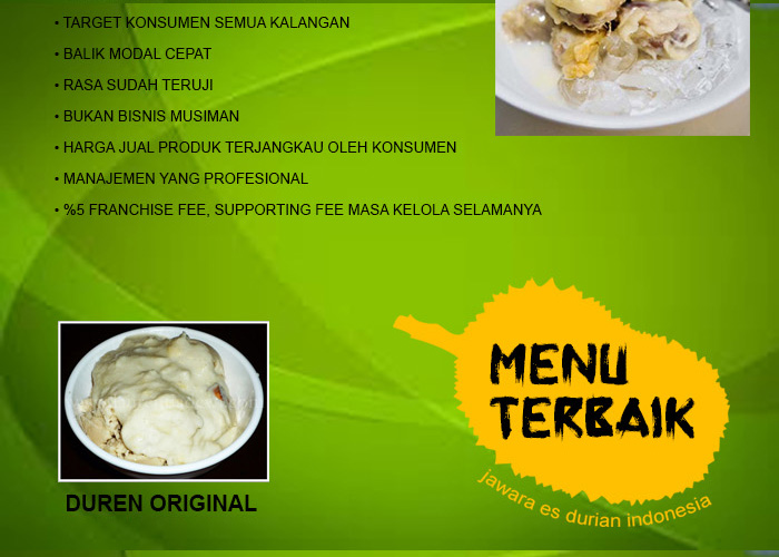 4 peluang usaha franchise maniak duren