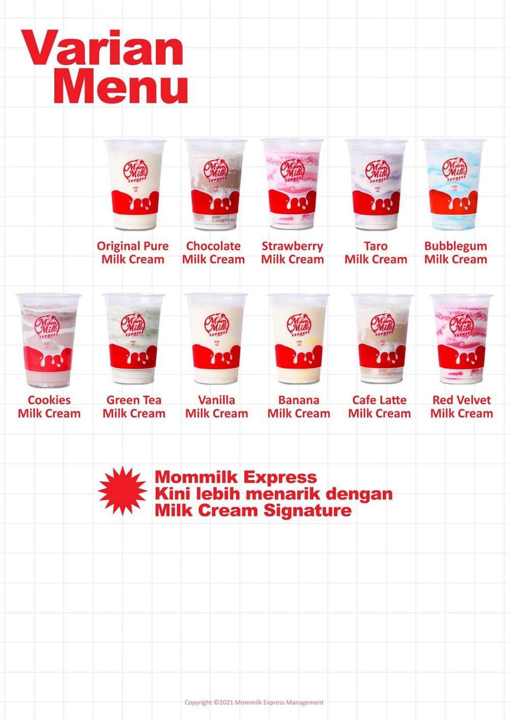 5 varian menu