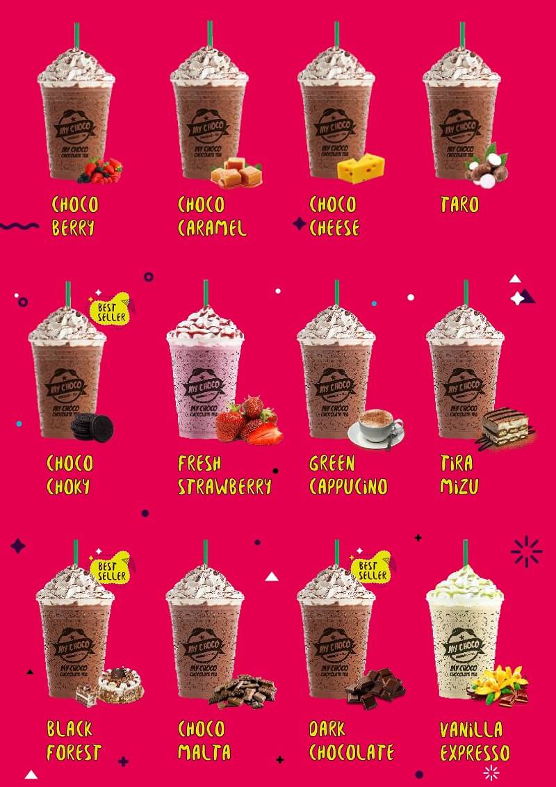 gambar varian rasa minuman es mychoco