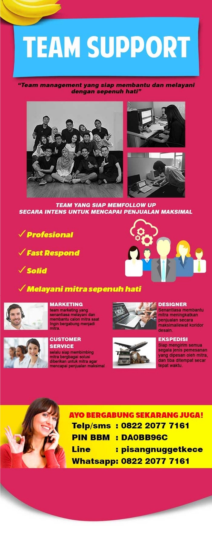 img team support pisang nugget