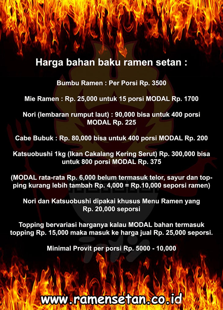 13 peluang usaha franchise ramen setan