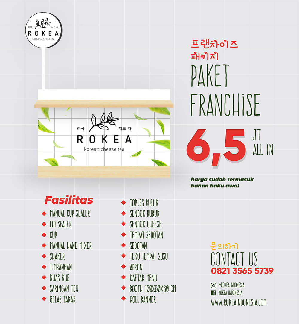 franchise es teh murah rokea indonesia
