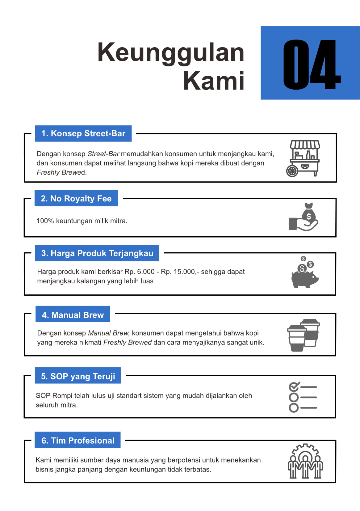 keunggulan rombong kopi