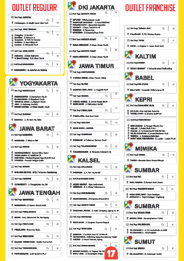 daftar outlet ropi 18