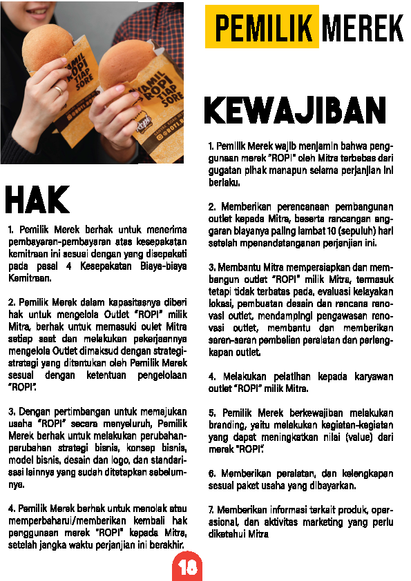 hak dan kewajiban pemilik merk ropi 19