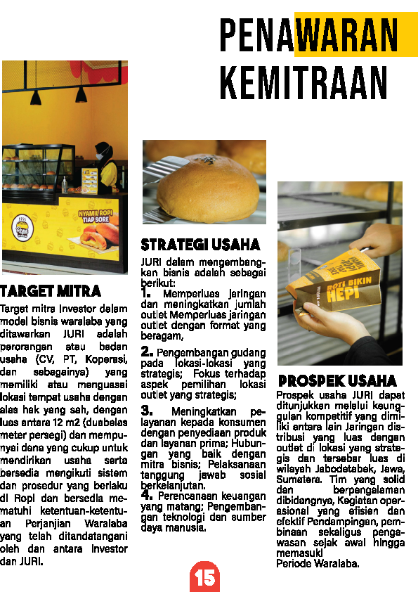 target dan strategi usaha ropi 16