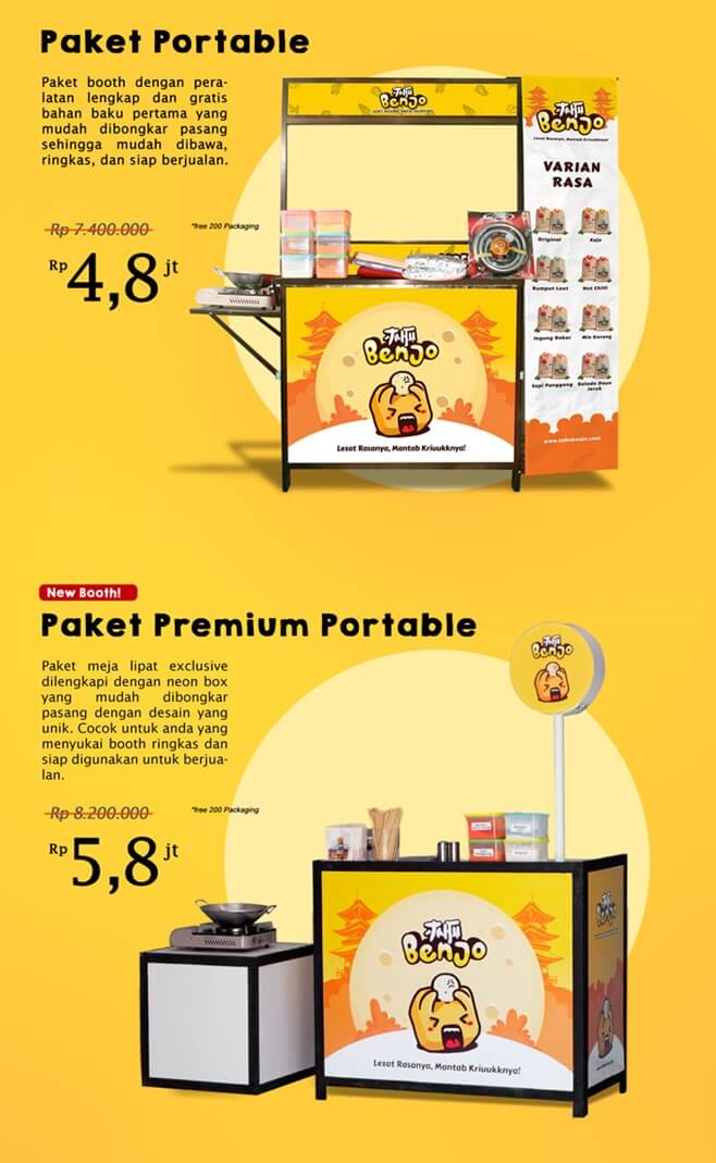 paket usaha cemilan tahu goreng