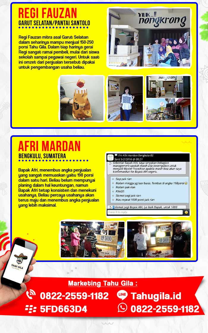 11 peluang usaha franchise tahu gila