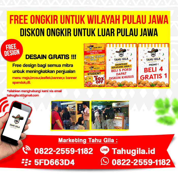 25 peluang usaha franchise tahu gila