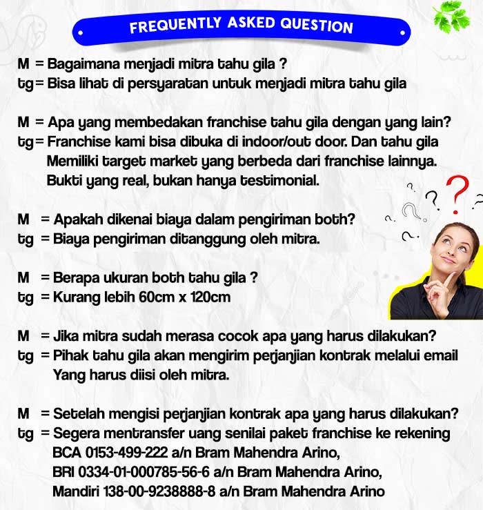 33 peluang usaha franchise tahu gila