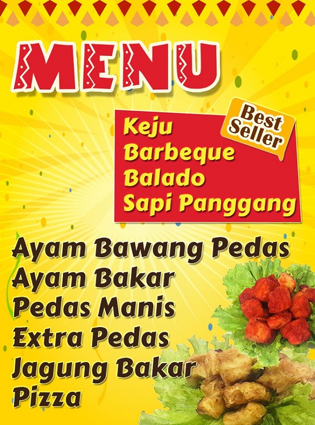 gambar menu franchise tahu kece