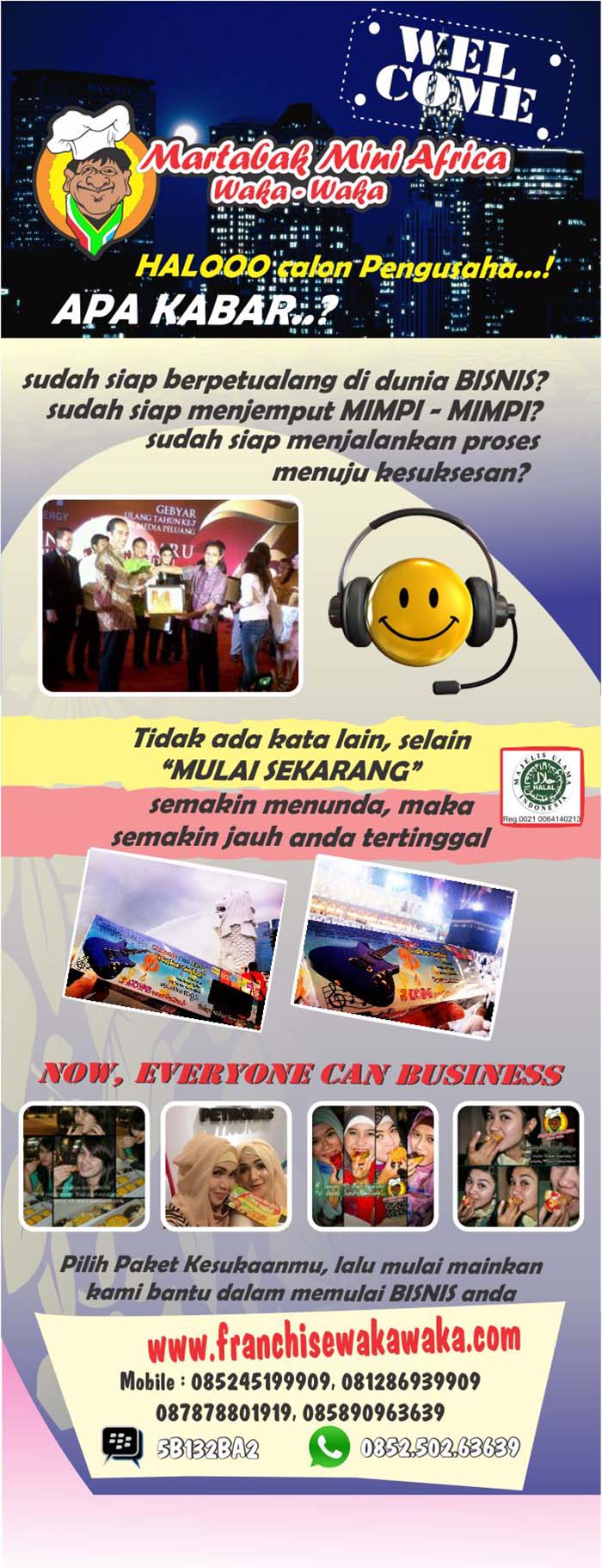 3 franchise peluang usaha martabak mini africa waka waka