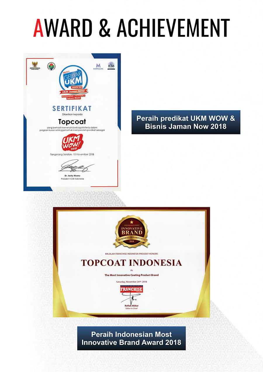 penghargaan TOPCOAT indonesia